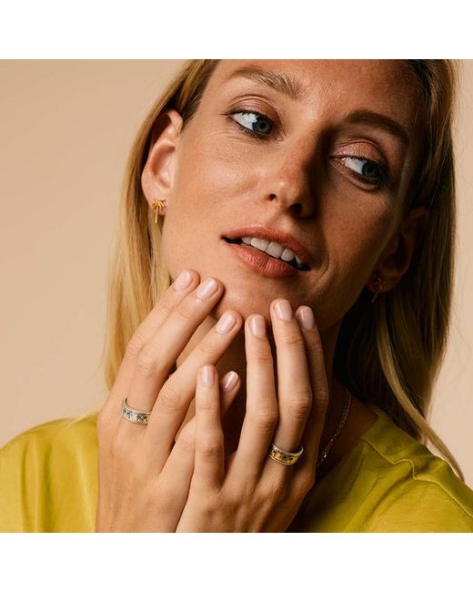 Charlotte's Web Jewellery Metallic Oasis Palm Mixed Spinning Ring