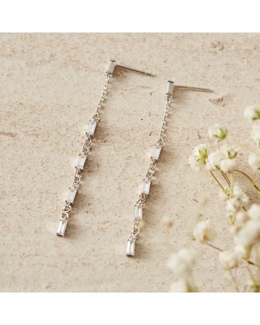 Esterah White Claire Dangle Earrings