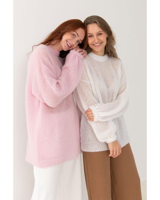SALANIDA White Melody Soft Mohair Jumper