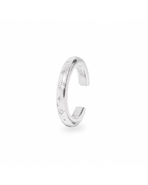 Zohreh White Sapphire Celestial Ear Cuff Sterling