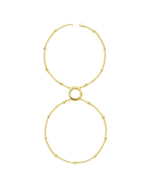Lucy Quartermaine Metallic Art Deco Halo Hand Chain