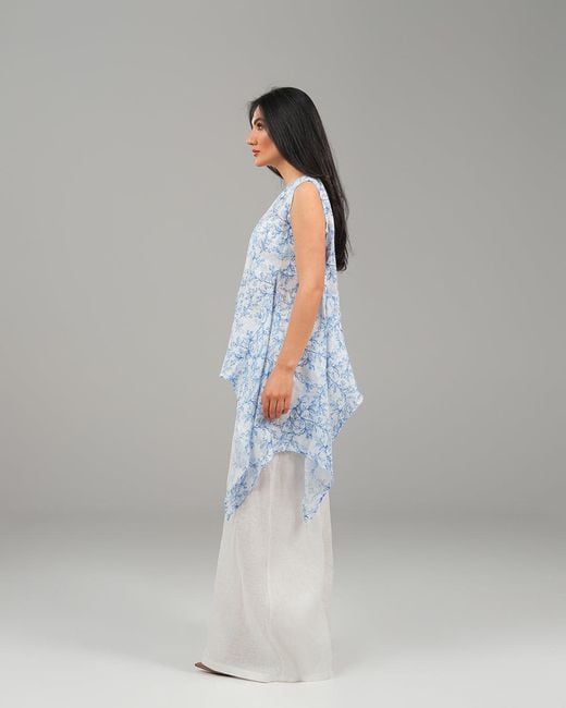 Lumina Eligma Blue The Breeze Ensemble Blouse