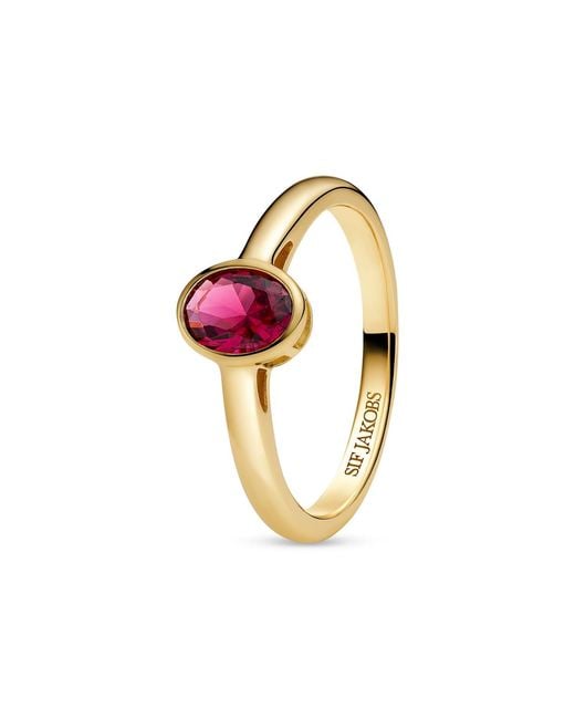 Sif Jakobs Jewellery Pink Ring Sardinien Ovale Piccolo