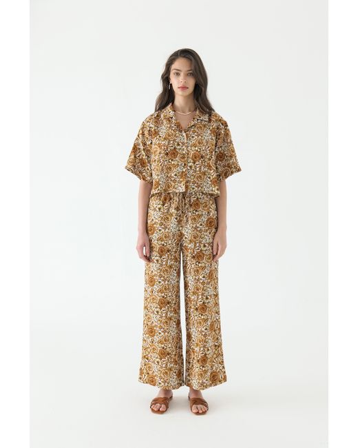 We Are Kindred Metallic Rosalia Linen Relaxed Shirt