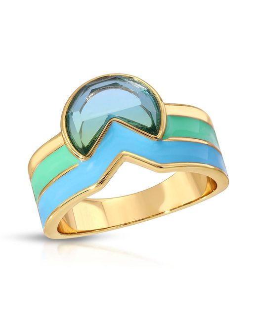 Glamrocks Jewelry Multicolor Tequila Sunrise Enamel Cigar Band