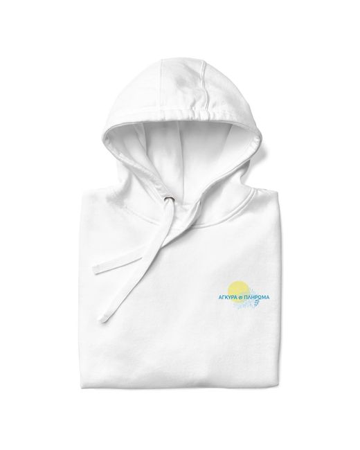 Anchor and Crew White Santorini Landmark Cotton Blend Hoodie