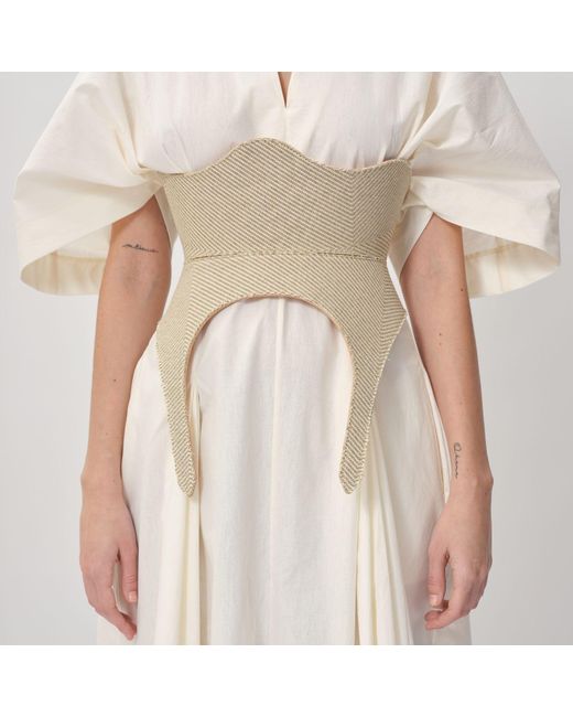 Concepto White Neutrals Luxe Leather Corset Belt