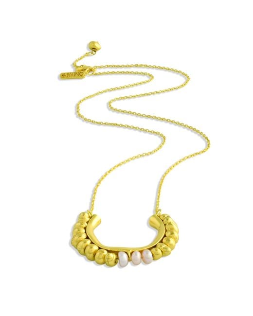 Arvino Yellow Pellet Pearl Necklace