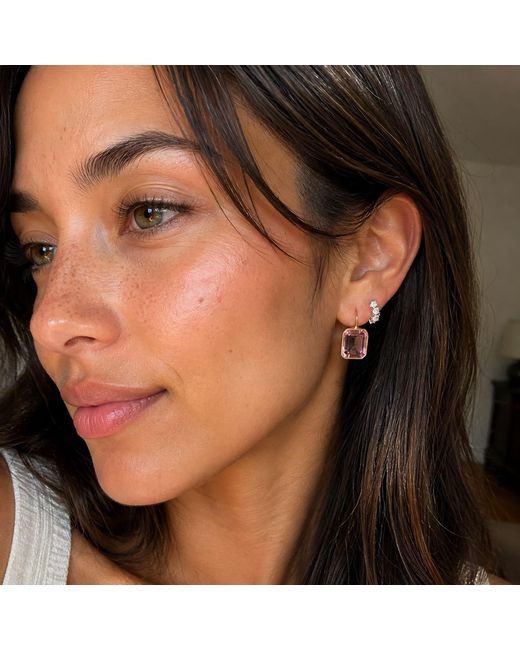 Hye Jane Jewelry Pink Small Gemma Quartz Earrings