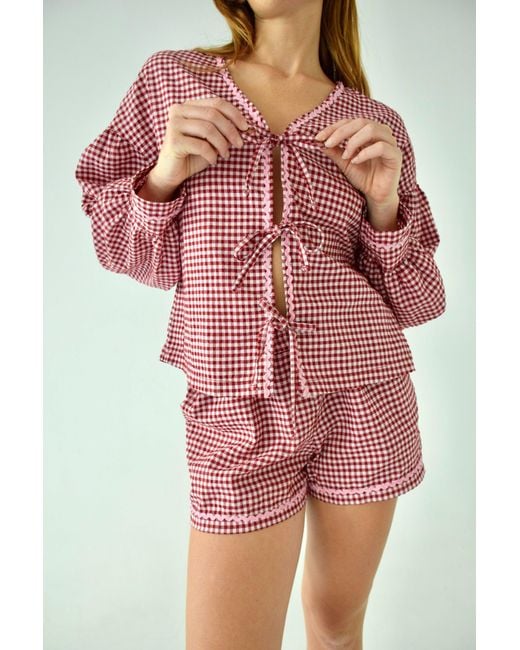Mind Traveler Red Short Marta Vichy Burgundy