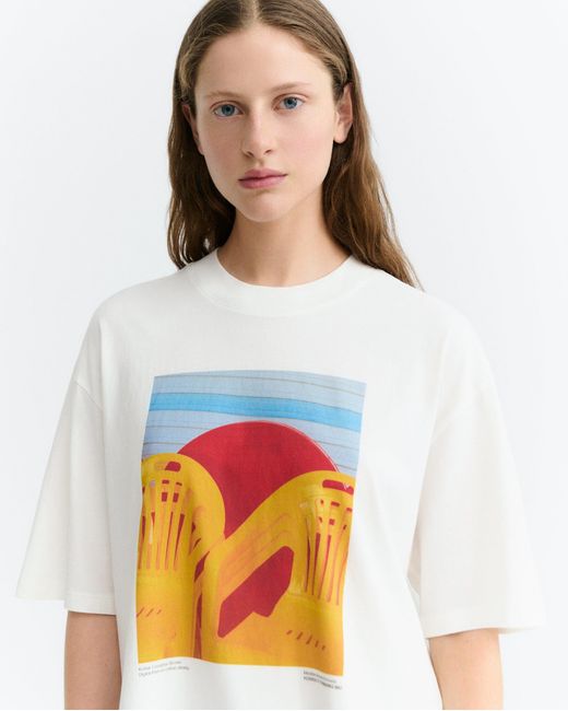 Thinking Mu White Yosigo Lena Oversize T-Shirt