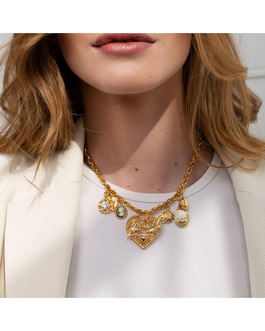 Caramel Vintage Jewellery Natural Exclusive Vintage Mother's Day Plated Charm Necklace
