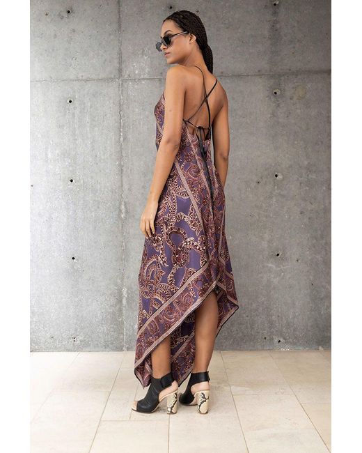 Monzlapur New York Multicolor Silk Snake Scarf Dress