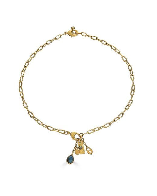 Loni Paul Jewelry Metallic Labradorite Talisman Drop Necklace