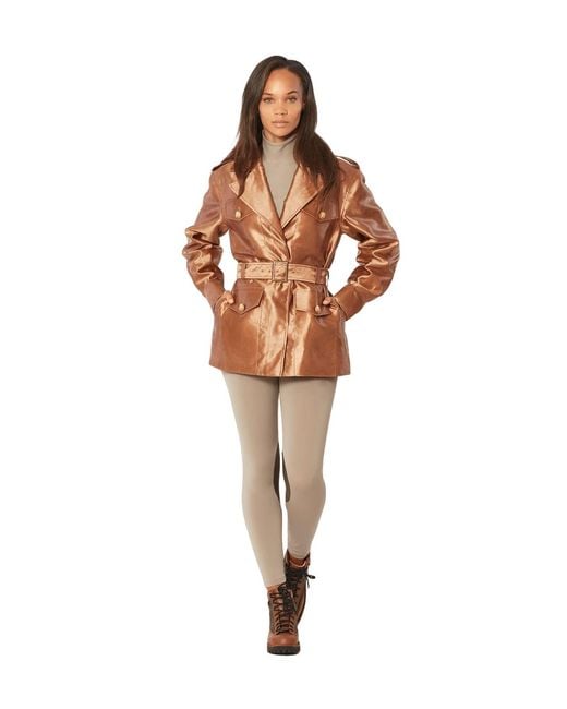 Bennu Brown Frontier Jacket, Saddle Silk