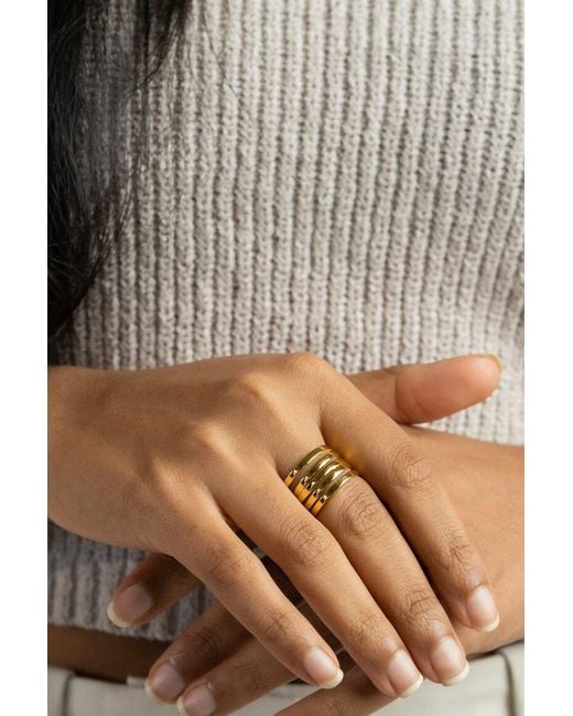 Zynnia Collective Metallic Bold Wrap Ring