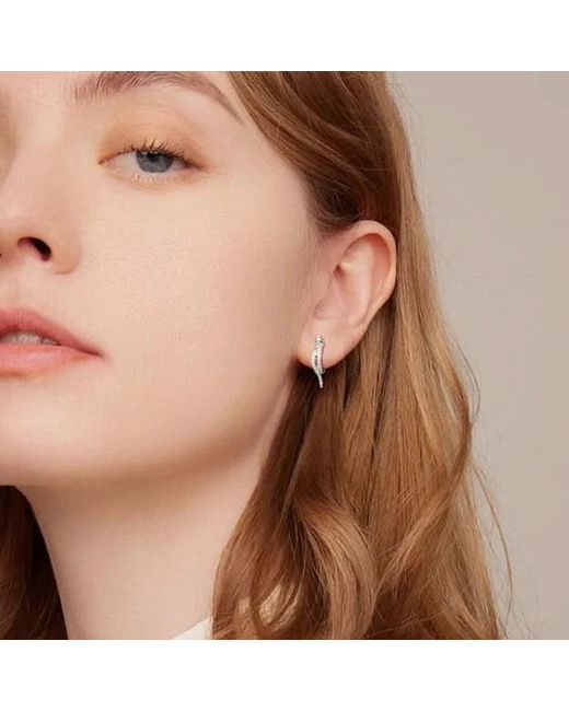 Angel Barocco Metallic Serpent Sparkle Hoop Earrings – & Vermeil