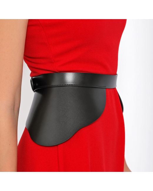 Haute Cuir Black Ivy Peplum Leather Belt