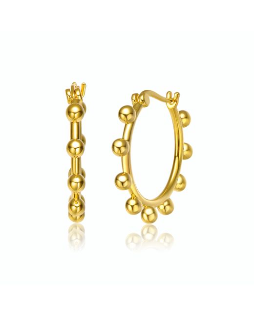 Genevive Jewelry Metallic Rachel Glauber Colored Hoop Earrings