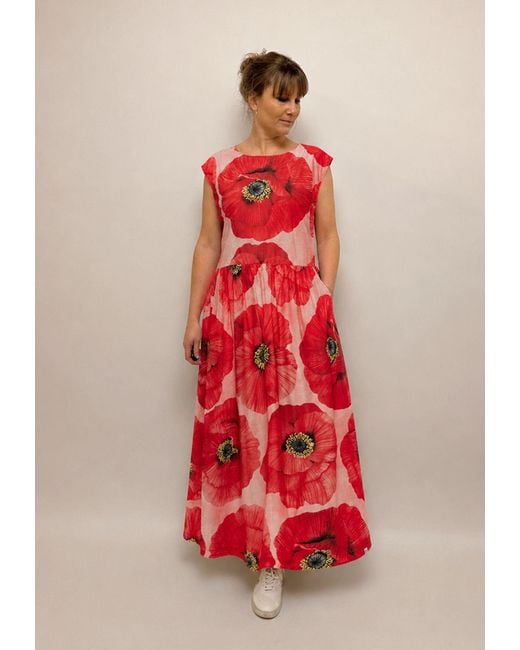 GROBUND Red Mathilde Dress