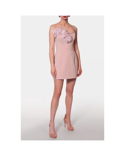 AGGI by HALEWSKI Pink Azalia Peach Mini Strapless Dress