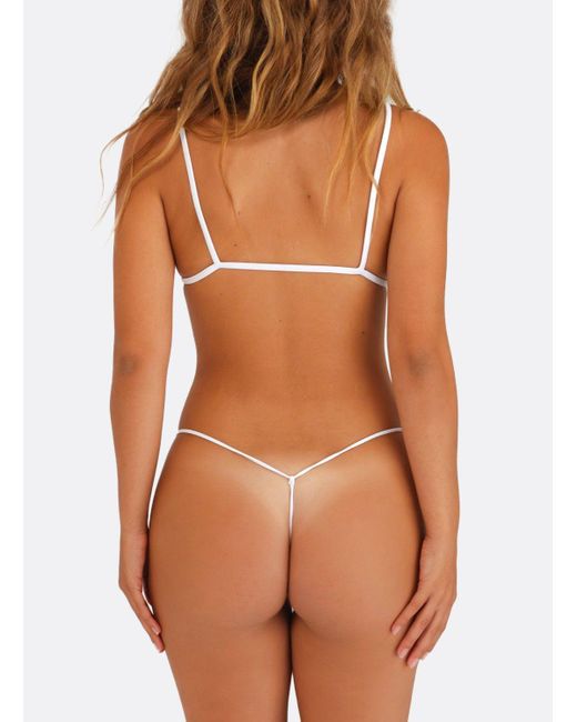 Minimale Animale White G Money Thong Bikini Bottom
