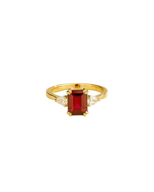 Juvetti Orange Ailes Ring Ruby & Diamonds