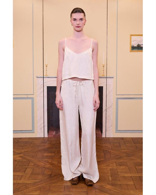 Pcfg White Neutrals Daydreamers Relaxed Wide Leg Pants