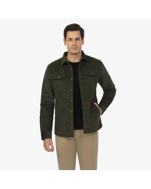 Vustra Gray Everglade Quilted Overshirt for men