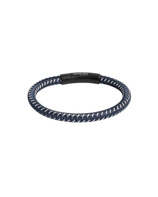 Tateossian Blue Thompson Steel Fusion Bracelet for men