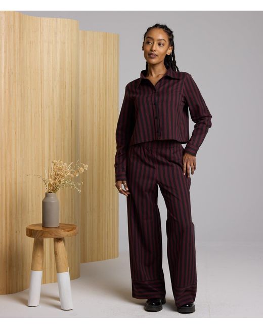 Known Supply Purple High Rise Striped Pants