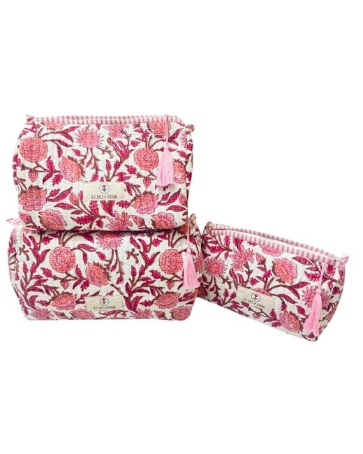 Echo of Pink Pink Cosmetic Bag