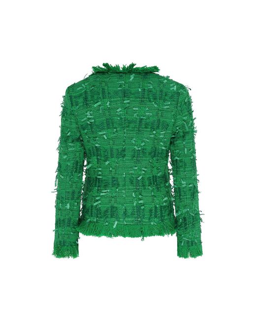 Beatrice von Tresckow Green Tweed Lilly Double-Breasted Jacket