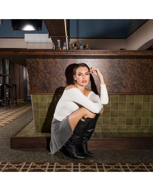 Love and Nostalgia Gray Little Shortie Asymmetrical Skirt