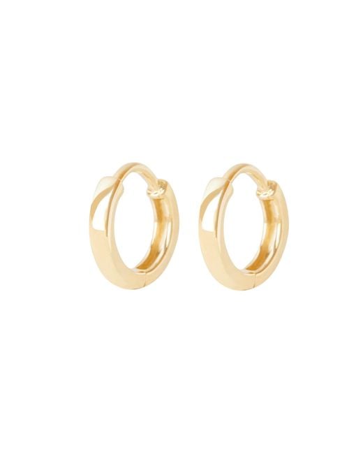 Zohreh Metallic Huggie Hoop Earring Pair 9K