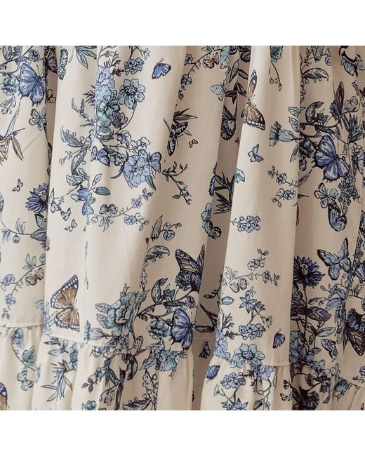Luna Luz Blue Jardin Modal-Cotton Square-Neck Pajama Set
