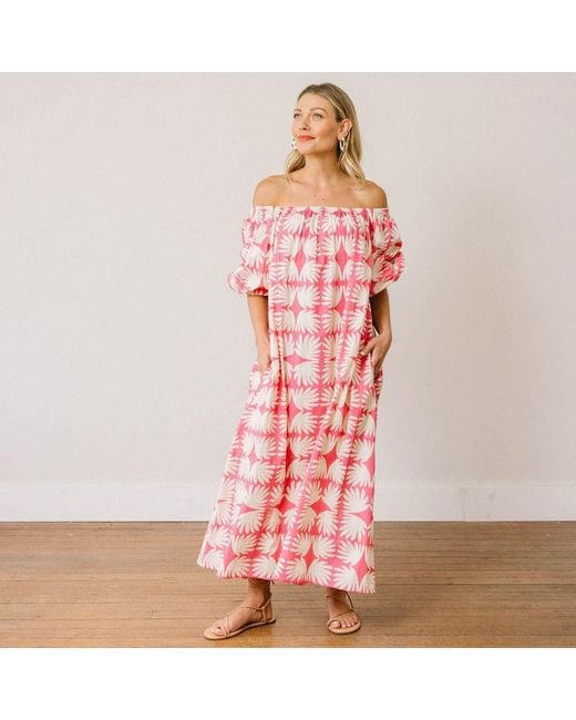 SUNSHINE TIENDA Pink Lemonade Tile Ace Dress