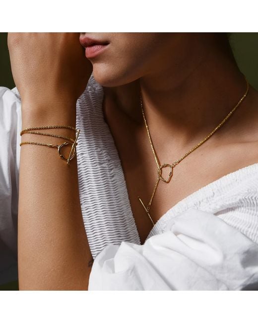 Janus Edinburgh Metallic Vermeil Lintrathen Shimmering Necklace Wrist Wrap Bracelet 43Cm