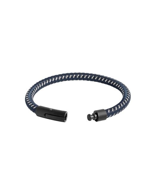 Tateossian Blue Thompson Steel Fusion Bracelet for men