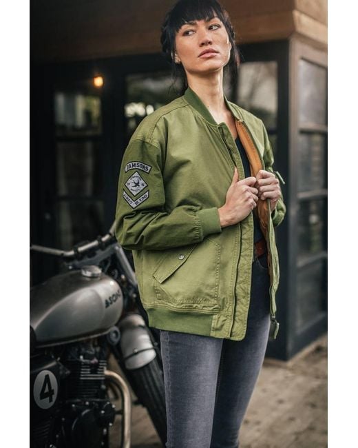 &SONS Trading Co Green Damsons Cali Bomber Jacket Army