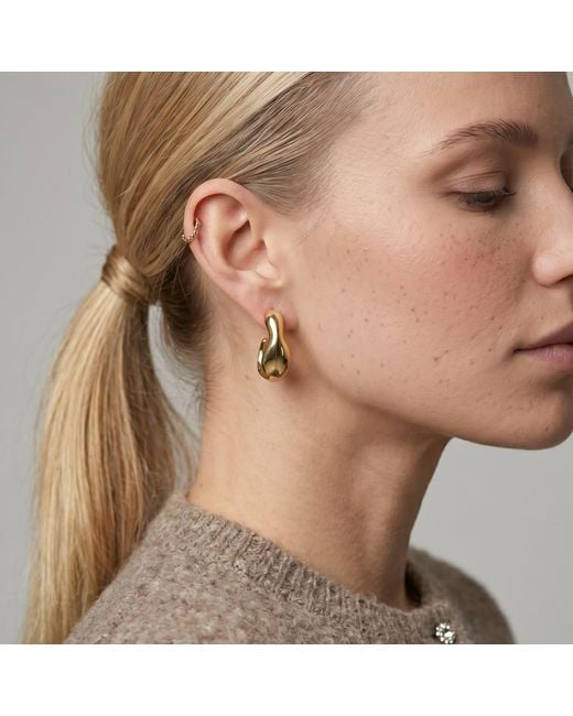 Uchi and Soto Metallic Nami Wave Hoops