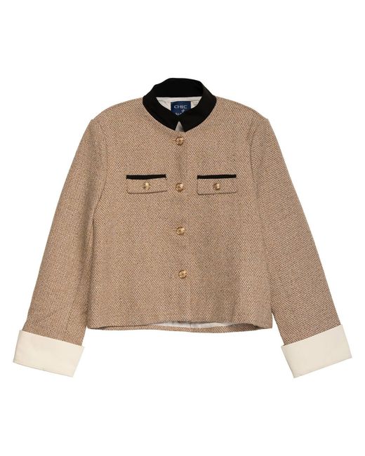 Tantra Spain Sl Brown Jacket With Front Pocket Detail