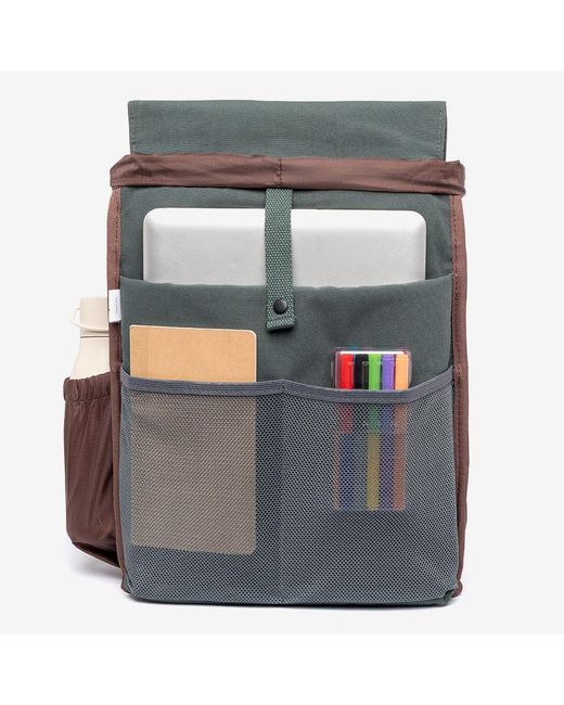 Lefrik Gray Kaut Backpack Leaf for men