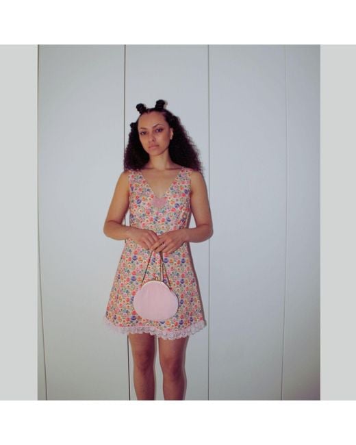 Couture to Your Door Pink Floral Pastel Mini Babydoll Dress