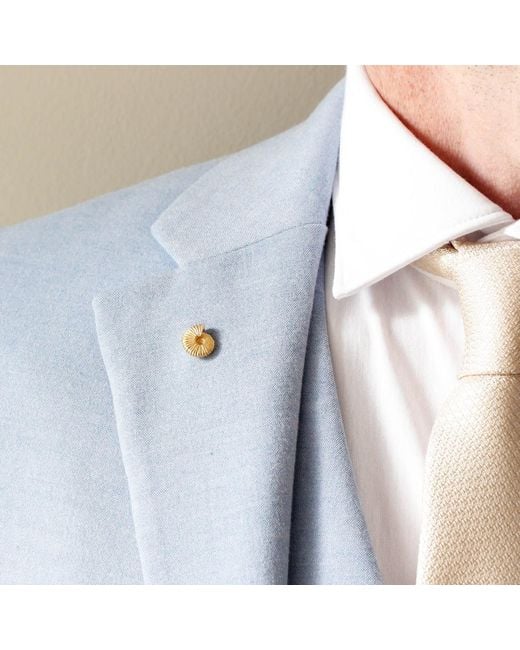 Lee Renee Metallic Ammonite Lapel Pin – for men