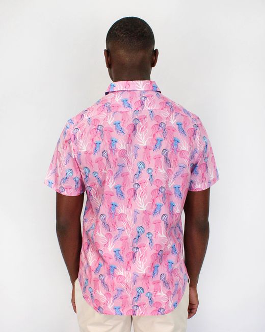 Lords of Harlech Tim Jellyfish Shirt In Pink for men