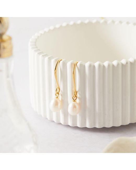 Esterah Metallic Alba Pearl Earrings