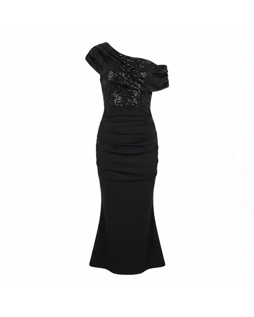 Atom Label Black Mercury Midi Dress
