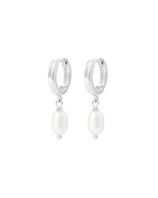 Chiara Tedeschi Jewellery White Mini Hoops Huggie