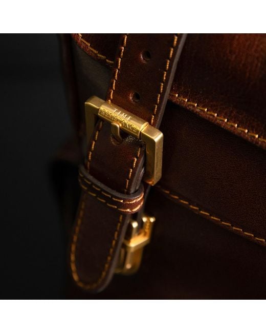 Time Resistance Brown Leather Backpack for men